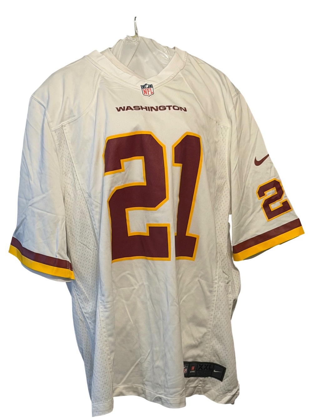 Nike Washington #21 White, Burgundy & Gold Men's Jersey